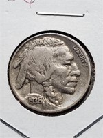 High Grade 1936 Buffalo Nickel