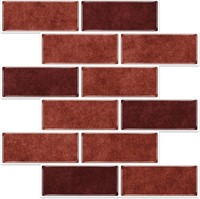 Brick Peel and Stick Backsplash Tile, 10-Sheets
