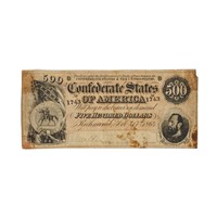 T-64 1864 $500 CSA CONFEDERATE NOTE