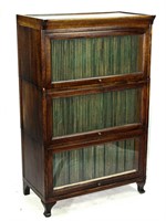 Diamond Disc 3-Section Record Cabinet w/Glass Door
