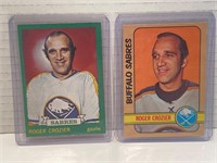 Roger Crozier 72/73 & 73/74 Cards NRMINT