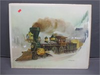 ~ C P R R Steam Engine Train Print by W