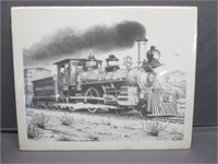~ Virginia & Truckee Steam Engine Train Print