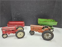 2 International Metal Tractors/Wagons See Conditio