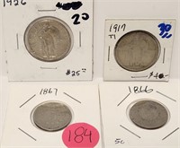 279 - LOT OF 4 COLLECTIBLE COINS (184)