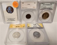 279 - LOT OF 5 COLLECTIBLE COINS (180)