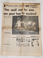 JULY 21, 1969 NEWSPAPER MOON LANDING ARTICLE