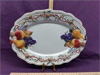 Ceramic 17 1/2" Fruit Serving Tray