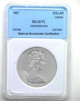 1967 Dollar NNC MS69 PL Confederation