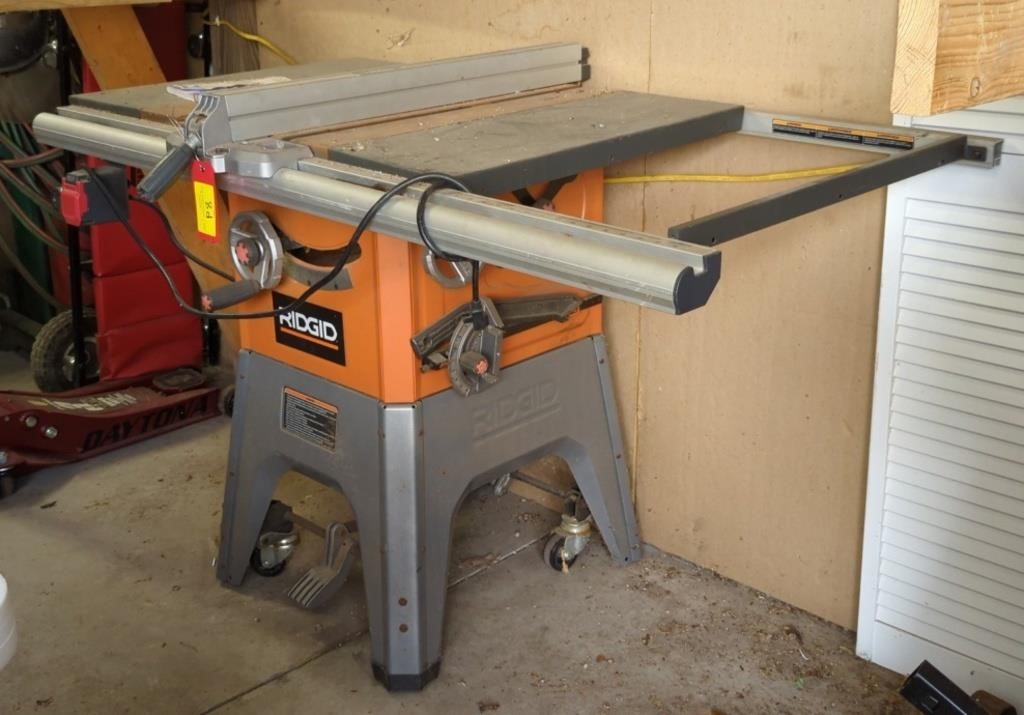 RIDGID 10" Table Saw (Model R4512) 58"×32"×42"