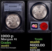 PCGS 1900-p Morgan Dollar $1 Graded ms65 By PCGS