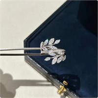 Sterling Silver Natural Leaf Wedding Ring - Women