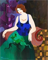 LARGE TARKAY ORIGINAL PAINTING "LADY JANE #5"