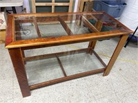 49” x 23” x 30” Glass Top Table