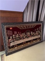 Last Supper Carpet Picture in Frame