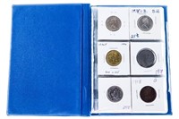 Coin Stock Book - 18 World Coins- Includes Silver