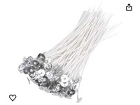 Candle Wicks, 100 Pcs Natural Long Waxed Wicks,