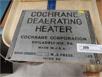 Metal Cochrane Deaerating Heater Plaque