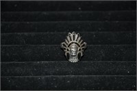 Marked Sterling men's "Indian Chief" ring