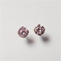 $200 10K  Pink Cz Earrings