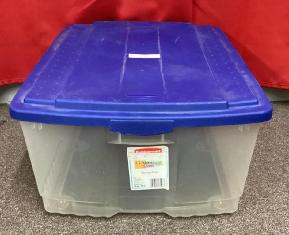 59 quart clear storage tote with lid