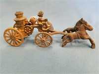 Vintage? Cast Iron Horse And Buggy Set