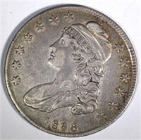 1836 CAPPED BUST HALF DOLLAR, XF/AU