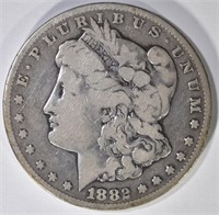 1882-CC MORGAN SILVER DOLLAR VG-F