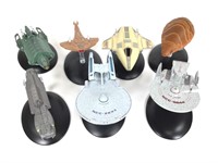 7 Star Trek Mini Models w Bases