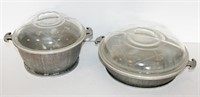 (2) Glass Lidded Guardian Service Cookware w/