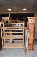6-Drawer Wood Tower, Bookcase & Drying Rack