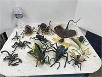 Lot of fake insects and animals
