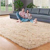 RUGTUDER Beige Soft Area Rug for Bedroom 5x8