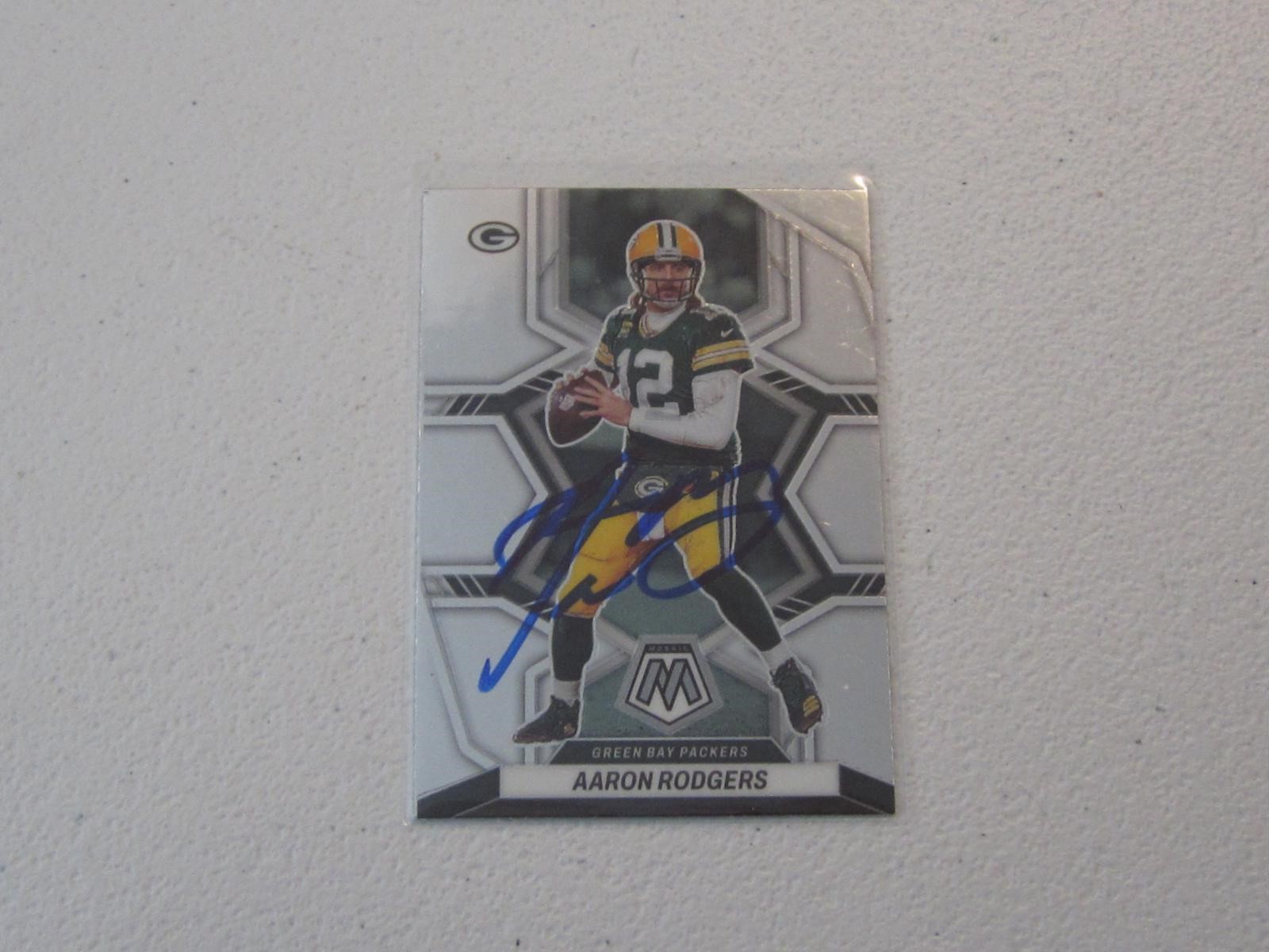 AARON RODGERS SIGNED SPORTS CARD WITH COA