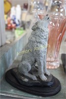 HOWLING WOLF FIGURINE