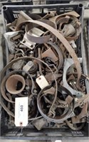 USED EXHAUST CLAMPS- MANY SIZES AND TYPES-