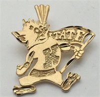 14k Gold K State Mascot Pendant