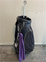 Vintage Hot Z Leather Golf Bag w Odyssey Putter