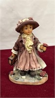 Vintage Victorian Girl Hand Painted Figurine