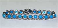 Sterling Turquoise Bracelet 15 Grams