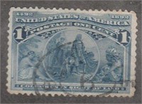 1892 Columbian Exposition US 1c Postage Stamp