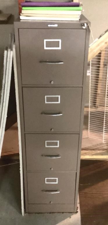 4-drawer file cabinet with key