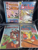 4 VTG Comics-Richie Rich, Archie & Me, Donald Duck