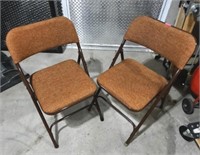 2 - Padded Folding Chairs  ( Samsonite )
