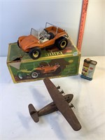 Vintage Dune Buggy & Metal Airplane