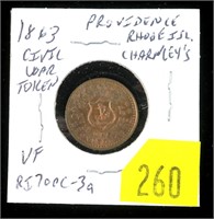 1863 Civil War token, Rhode Island