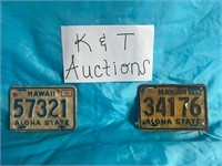 1975 & 1976 Hawaii Motorcycle License Plates