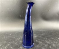 Vintage Spanish cobalt blue modernist vase 10" tal