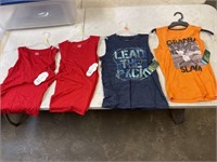 4 kids shirts - 2 are new
