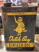 DUTCH BOY LINSEED OIL EMPTY TIN CAN